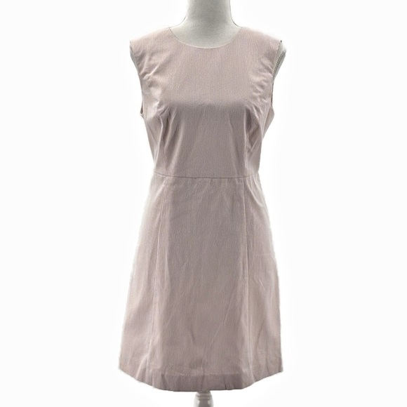 Milly Slim Shift Pinstripe Italian Fabric Seersucker Dress in Pink- NEW - Size 6 - Picture 3 of 10